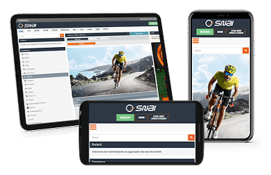 I mercati scommesse sul ciclismo di SNAI su diversi dispositivi mobile.