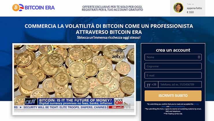 La home page di Bitcoin Era