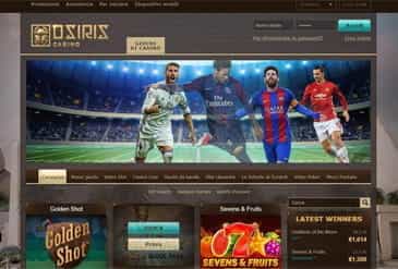 La Homepage di Osiris Casino