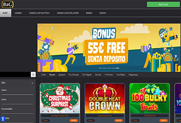 La Homepage di BIG Casinò