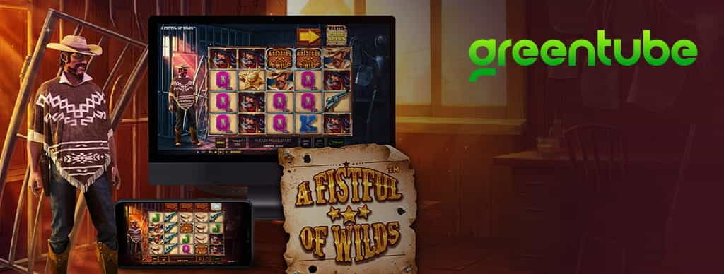 Slot machine A fistful of wilds, logo Greentube