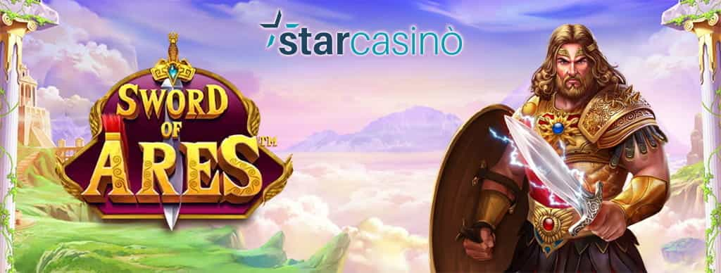 Immagine della slot Sword of Ares, logo StarCasinò