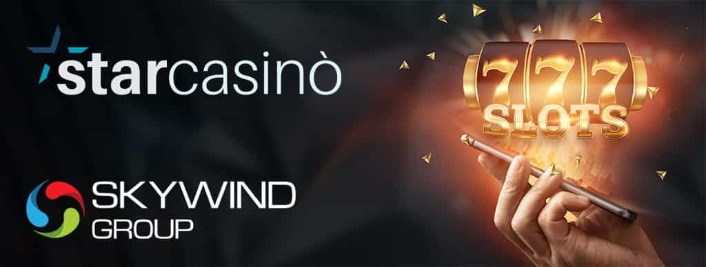 Slot da mobile, logo StarCasinò, logo SkyWind