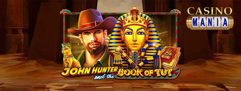 Immagine slot John Hunter and th book of Tut, logo CasinoMania