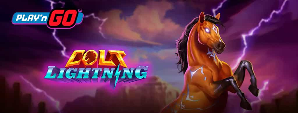 Immagine slot Colt Lightning e logo Play'n GO