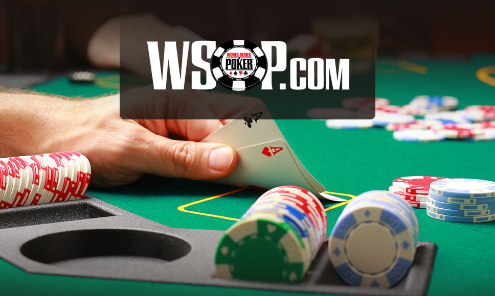 Tavolo da poker e logo WSOP